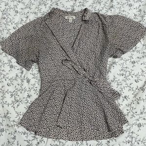 Cute cheetah print peplum top